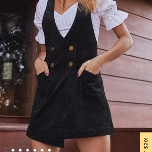 Free People Canyonlands Black Corduroy Jumper